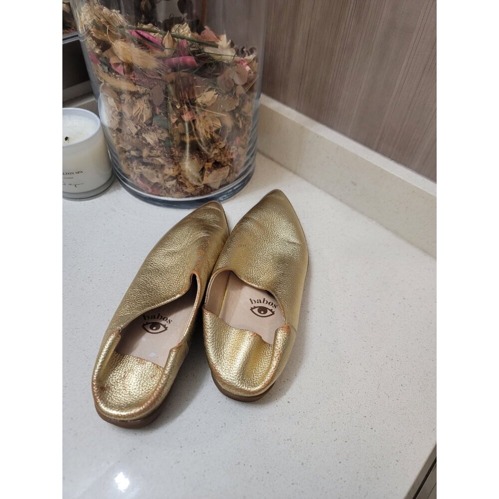 Vision Quest Babos Gold Babouche Mules Loafers (US 8) - Picture 3 of 6